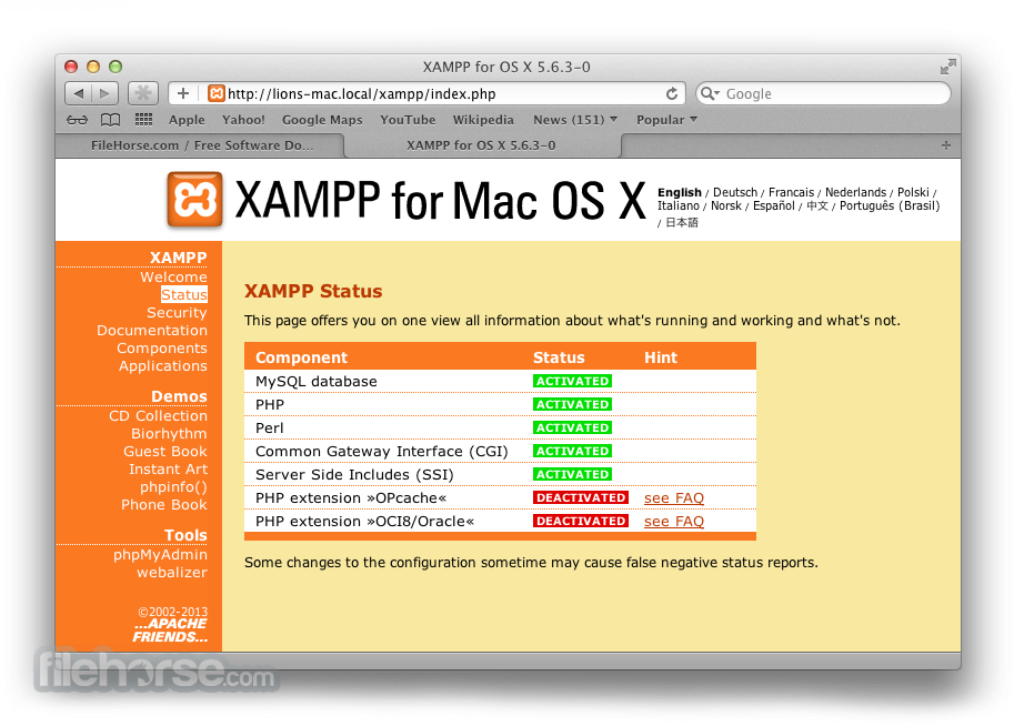 xampp mac portable